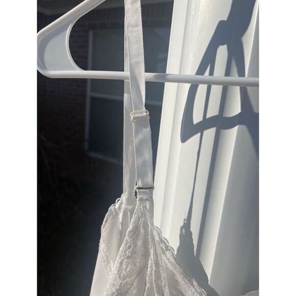 Vtg Lane Bryant Night Gown Size 42 Womens Cream Off-White Long Slip - Picture 5 of 8